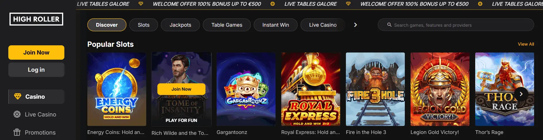 High Roller Casino  official